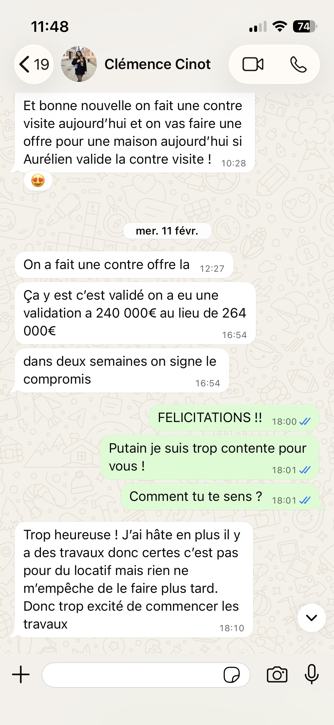 Maison T3 en région toulousaine achetée par Clémence, résidence principale négociée de 20 000€ avec Goproprio